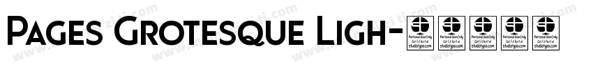 Pages Grotesque Ligh字体转换